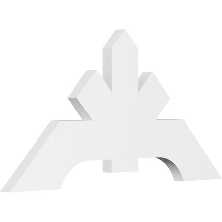 Ekena Millwork Vanguard Architectural Grade PVC Gable Bracket, 48"W x 24"H x 2"D x 6"F, 12/12 Pitch GBP048X24X0206VAN00